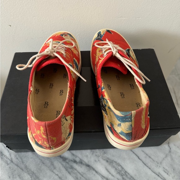 R13 Red Fish Lace-Up Sneakers - Picture 4 of 10